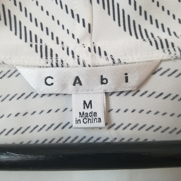 Cabi woman's white and black Madeleine top blouse - Picture 4 of 10